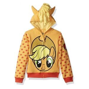 My Little Pony Applejack 3D Hair Ears Zip Up Girls Hoodie Jacket Size XL 16
